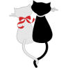 Чёрная кошка белый кот