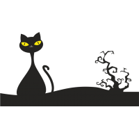 Кот рядом с деревом