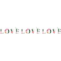 Тату Браслет Цветочный Love