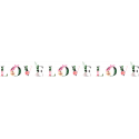 Тату Браслет Цветочный "Love"